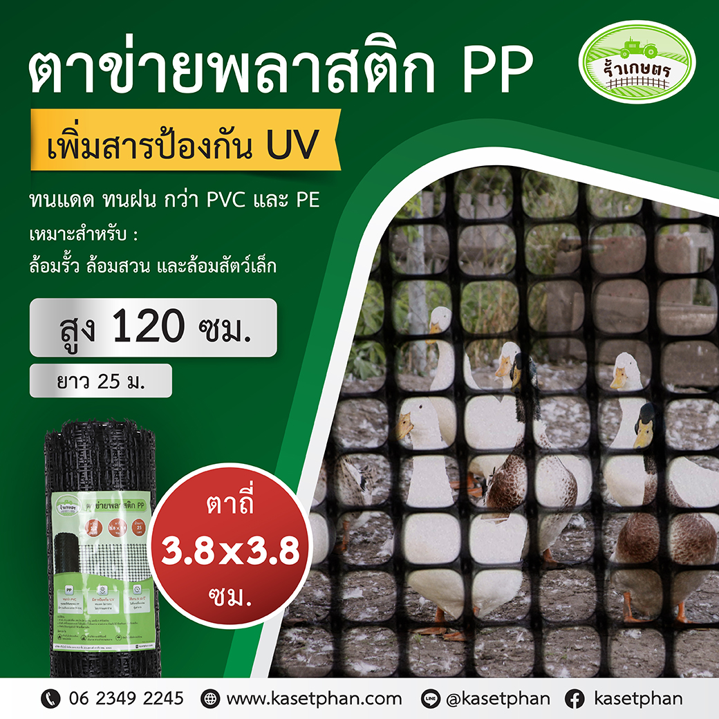 ตาข่ายพลาสติก PP ล้อมไก่ และสัตว์เล็ก